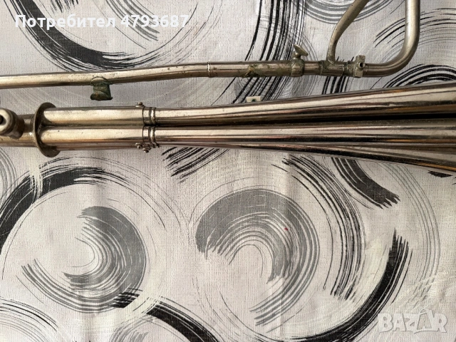 Ретро музикален инструмент фанфар, снимка 3 - Антикварни и старинни предмети - 54169001