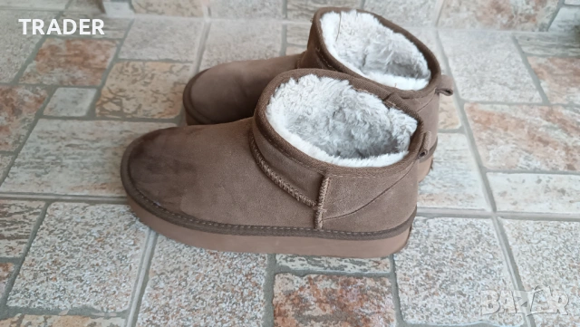 Дамски топли боти ботуши в стил UGG, снимка 3 - Дамски апрески - 43224024