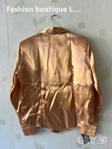 Нова с етикета златна сатенена риза с копченца ❤️ Налични размери M , L , XL ❤️, снимка 4 - Ризи - 54621888