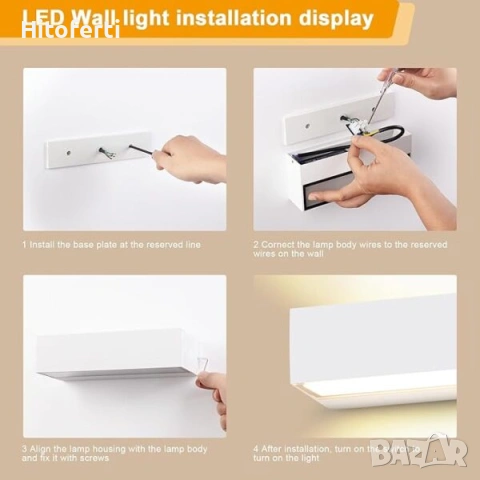 Стенна лампа Cwycfw 36 W LED, снимка 4 - Лампи за стена - 54874980