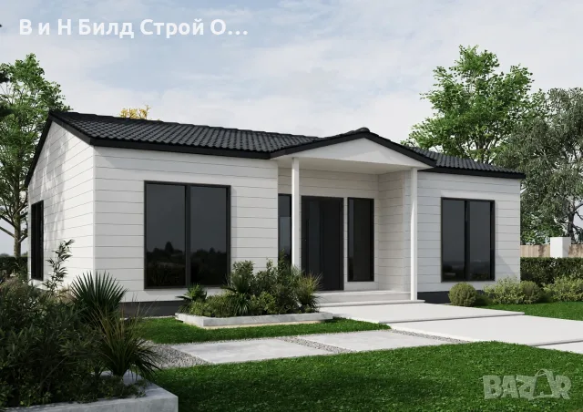 Едноетажна сглобяема къща с две спални – 85 м², снимка 2 - Монтажи - 55574716