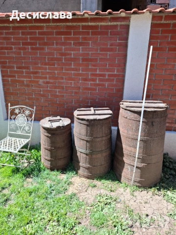 Дървени каци 3бр.за 130евро.