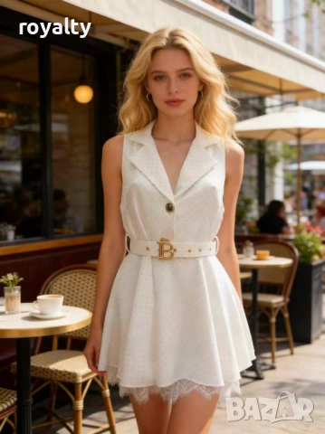 Нов Бял Стилен Дамски Гащеризон 