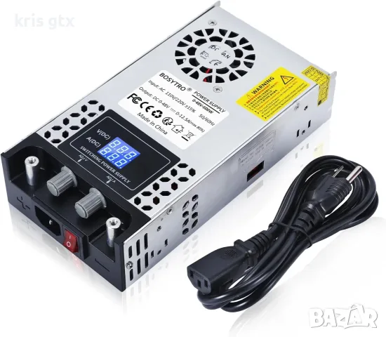 BOSYTRO лабораторно захранване 0-48V 0-12.5A SMPS Max 600W, снимка 8 - Друга електроника - 55479980