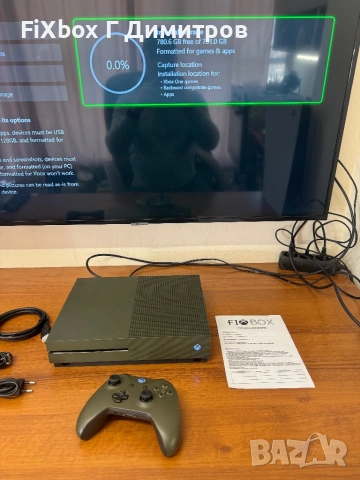 Xbox One S 1TB Military Green с 6 месеца гаранция , снимка 5 - Xbox конзоли - 54122892