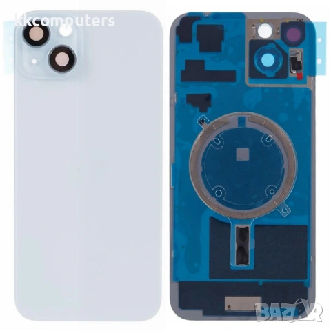 OEM Заден Капак за iPhone 15 с Рамка, Стъкло за Камерата и Магнитен Ринг – 5 цвята, снимка 3 - Резервни части за телефони - 54548806