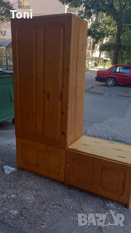 гардероб масив с шкаф гардероби с шкафове чам масивно дърво , снимка 3 - Гардероби - 55669956