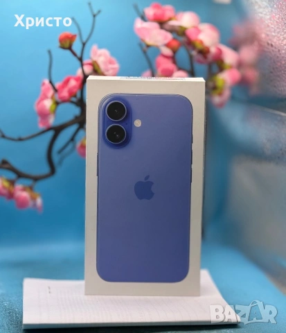 НОВ!!! Apple iPhone 16, 128GB, 5G, Ultramarine + оригинален адаптер Appe, снимка 3 - Apple iPhone - 54428165