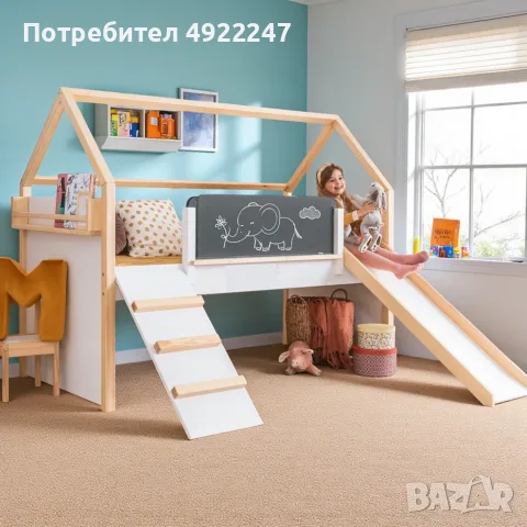 Детско легло Къщичка , снимка 2 - Мебели за детската стая - 55696322