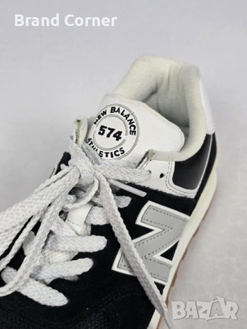 Нови New Balance 574 Classic – Black/Gum – Еко серия (Green Leaf), снимка 4 - Маратонки - 54291952