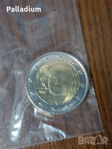 2 евро монета от Монако