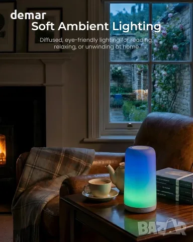 Aetheo Aura Смарт LED нощна лампа с RGB, Wi-Fi, Alexa и Google Home, снимка 8 - Настолни лампи - 55509745