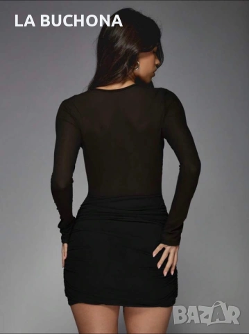 Черна парти рокля, снимка 2 - Рокли - 54067548