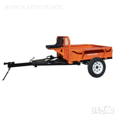 HARMANN H600 Ремарке за мотофреза 600 кг 140x100 см Самосвално Ново, снимка 5 - Ремаркета - 55595080