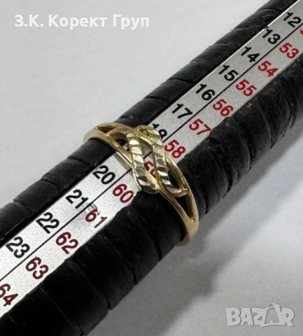 Златен пръстен 14К 585 -1,47 гр, снимка 5 - Пръстени - 54876473