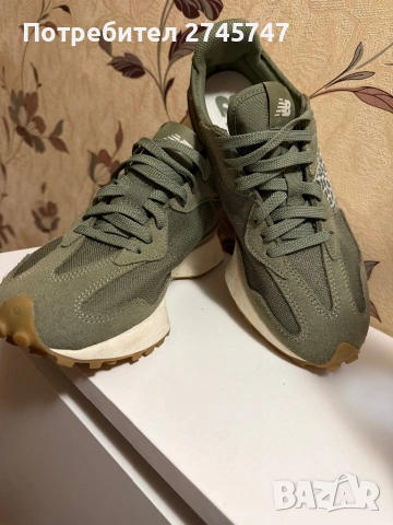 New Balance Olive Green 327 Trainers