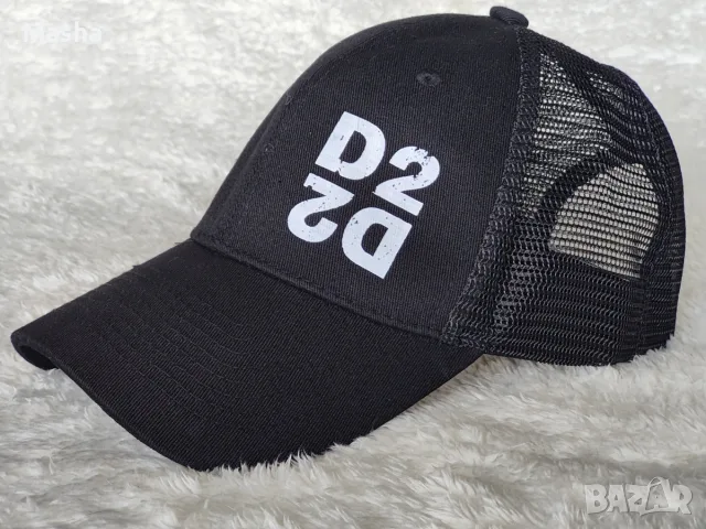 Нова черна шапка с козирка D2 Trucker Стрийтуеър y2k, снимка 2 - Шапки - 55587939