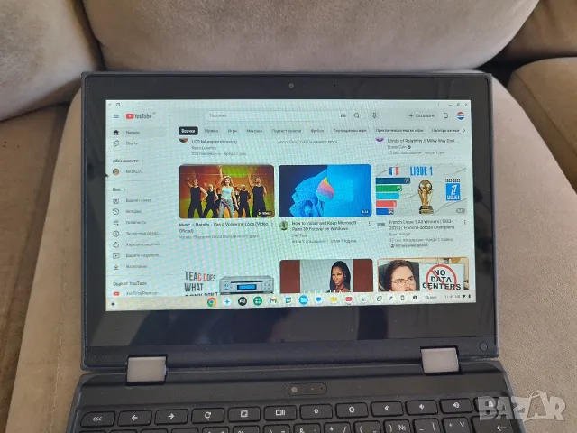 Лаптоп/Таблет - Chromebook Lenovo - 11.6" сензорен дисплей, 4 ядрa Intel, 4GB рам, 15 часа батерия, снимка 14 - Лаптопи за дома - 55421967