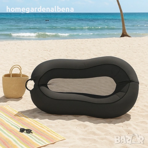Въздушен шезлонг за релакс – без помпа, лек и преносим, с чанта, снимка 2 - Градински мебели, декорация  - 54167167