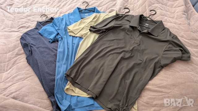 4 броя Тениски с яка polo Uniqlo Dry Ex,размер XL