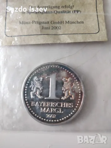 сребърен медал Bayerisches Margl 2002 , снимка 5 - Нумизматика и бонистика - 55361738