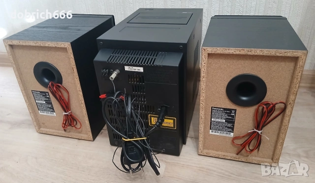 Аудио уредба Panasonic SA-PM46 USB CD FM Aux флашка с тонколони, снимка 7 - Аудиосистеми - 55071958