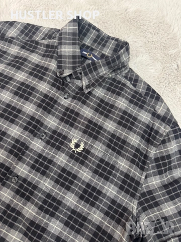 Мъжка риза FRED PERRY. Размер М, снимка 5 - Ризи - 54082646