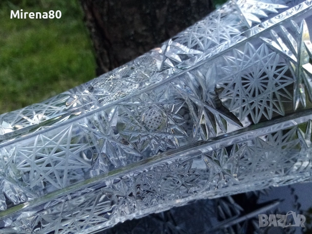 Българска кристална ваза, снимка 7 - Вази - 54444122