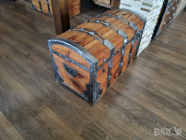 Стар дървен сандък/ракла/скрин, снимка 12 - Антикварни и старинни предмети - 52384755