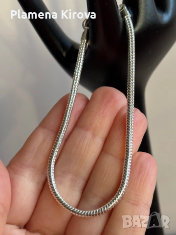 Сребърна гривна | Проба 925 | Sterling silver, снимка 6 - Гривни - 54223520