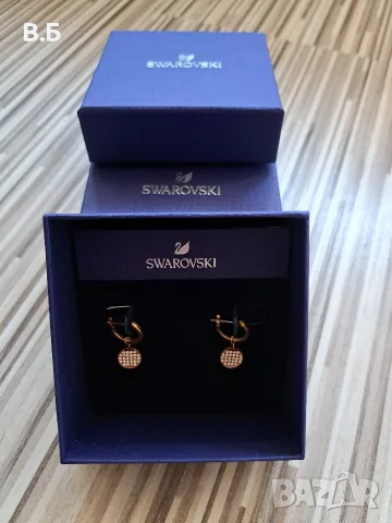 Обеци Swarovski, снимка 4 - Обеци - 55702620