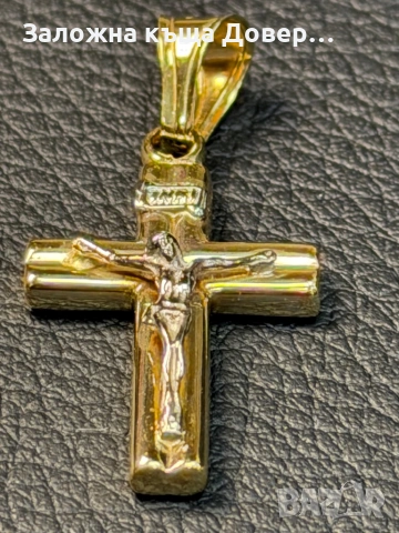 Чисто нов Златен кръст разпятие 14 карата 585 gold krast zlato zlaten