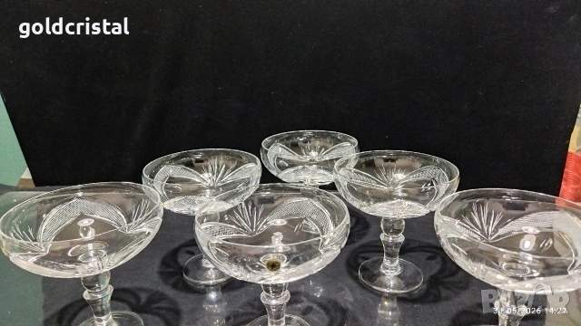 кристални чаши Рамона , снимка 2 - Антикварни и старинни предмети - 26751575