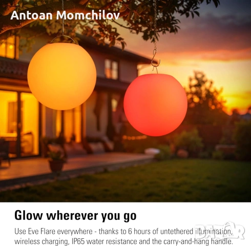 Смарт LED лампа Eve Flare HomeKit Thread IP65, снимка 4 - Лед осветление - 55233885