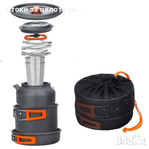 Къмпинг комплект за готвене 15 части , снимка 3 - Съдове за готвене - 54303153