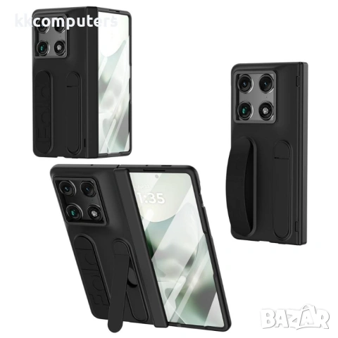 Калъф за Motorola Razr Fold 5G с Визитник, Стойка, Каишка и Протектор – 5 цвята, снимка 7 - Калъфи, кейсове - 54697666