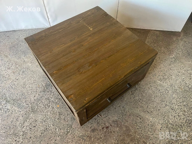 🟢 Масивна холна маса с чекмедже, снимка 3 - Маси - 55172830