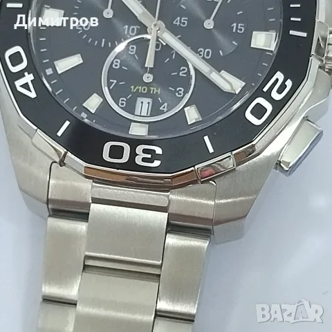 НОВ Tag Hauer Aquaracer, 300м, кутия+документи, Chrono, снимка 8 - Мъжки - 55681624
