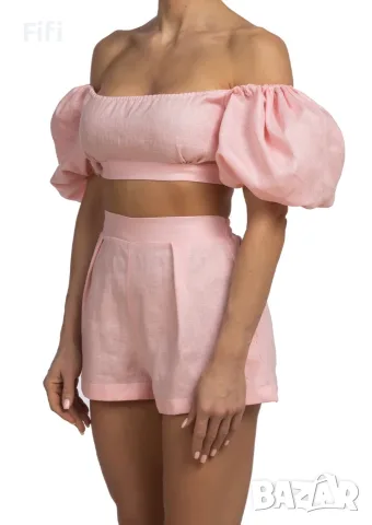 Дамски ленен сет SUSAN PINK от MY LUCINDA