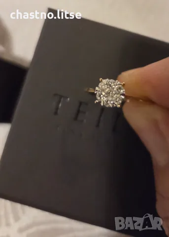 ЧИСТО НОВ Годежен Пръстен TEILOR с Диаманти 0.34ct | 18К Жълто Злато + Сертификат (Разм. 56)
