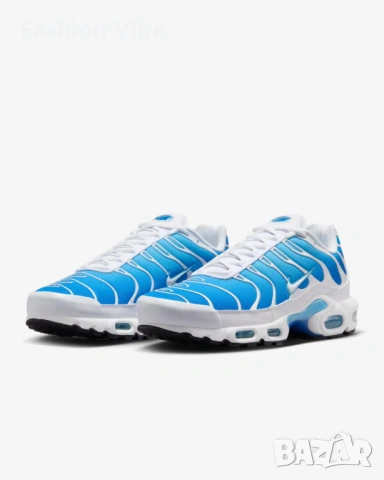 Nike Air TN BLUE AND WHITE. Мъжки Маратонки Бели със Светло-Синьо