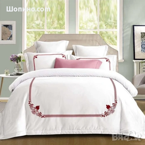 Premium серия, долен чаршаф с ластик, 100% памук  1 бр. х плик за завивка 200 x 230 cm 1 бр. х долен, снимка 12 - Спално бельо - 54115780