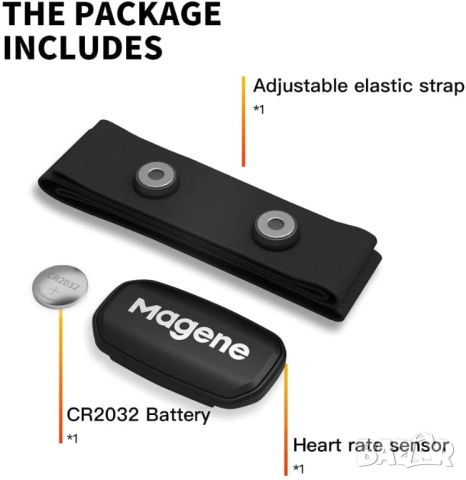 пулсомер Magene H303 Heart Rate Monitor ANT Plus Bluetooth, снимка 9 - Смарт гривни - 54693386