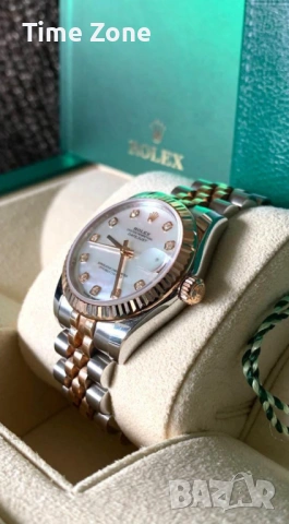 Rolex Datejust 36mm (31mm) Two-Tone Rose Gold Diamond Дамски Различни Варианти, снимка 4 - Дамски - 54043793