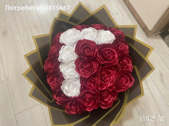Букет от сатенени рози