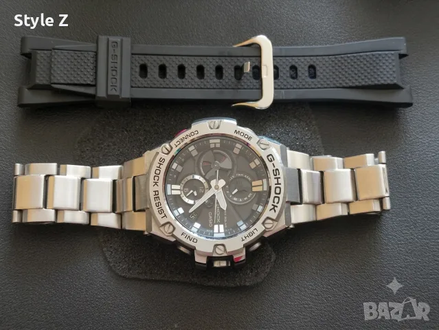 Продавам Casio G-Shock G-STEEL (GST-B100D-1A) + 2 Оригинални Каишки, снимка 3 - Мъжки - 55048595