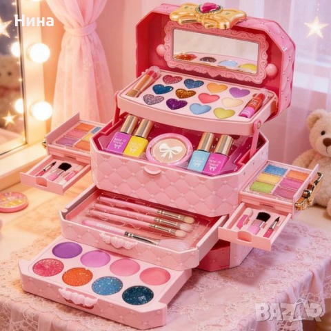 Музикално куфарче с нетоксичен грим за деца Music Gift Box, луксозен грим за деца, 3Y+, снимка 5 - Рисуване и оцветяване - 54191356