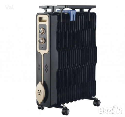 Радиатор,2500W,11 ребра,3 степени,Поставка за дрехи,Регулируем термостат