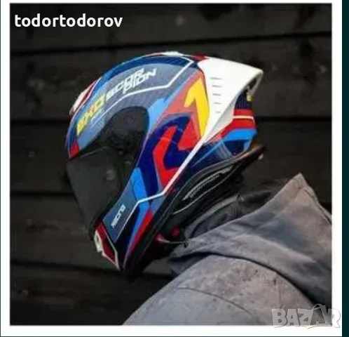 Мото Каска SCORPION EXO-R1 EVO 2 AIR COUP Blue-Red-Yellow,M 57-58см. 860.37 лв. / 439.90 €, снимка 3 - Аксесоари и консумативи - 55335870