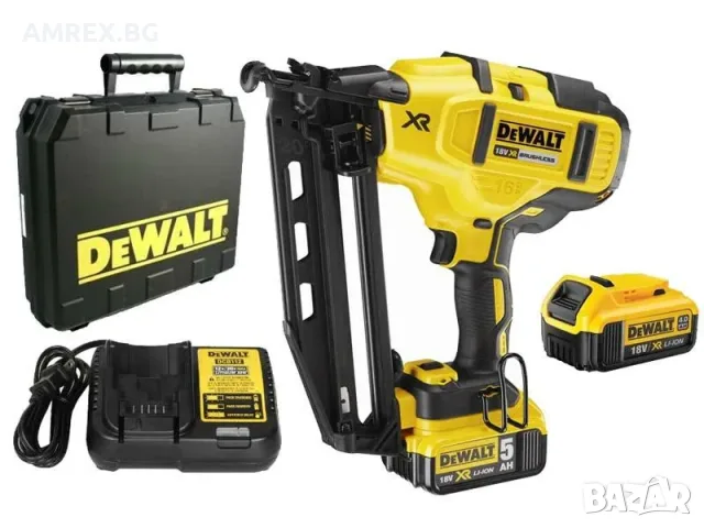 Акумулаторен такер DeWALT 18V – 2 батерии 5Ah